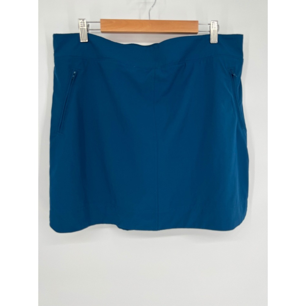 Orvis Classico Collection Skort Sz XL Blue Elastic Waist Skirt Tennis Pickleball